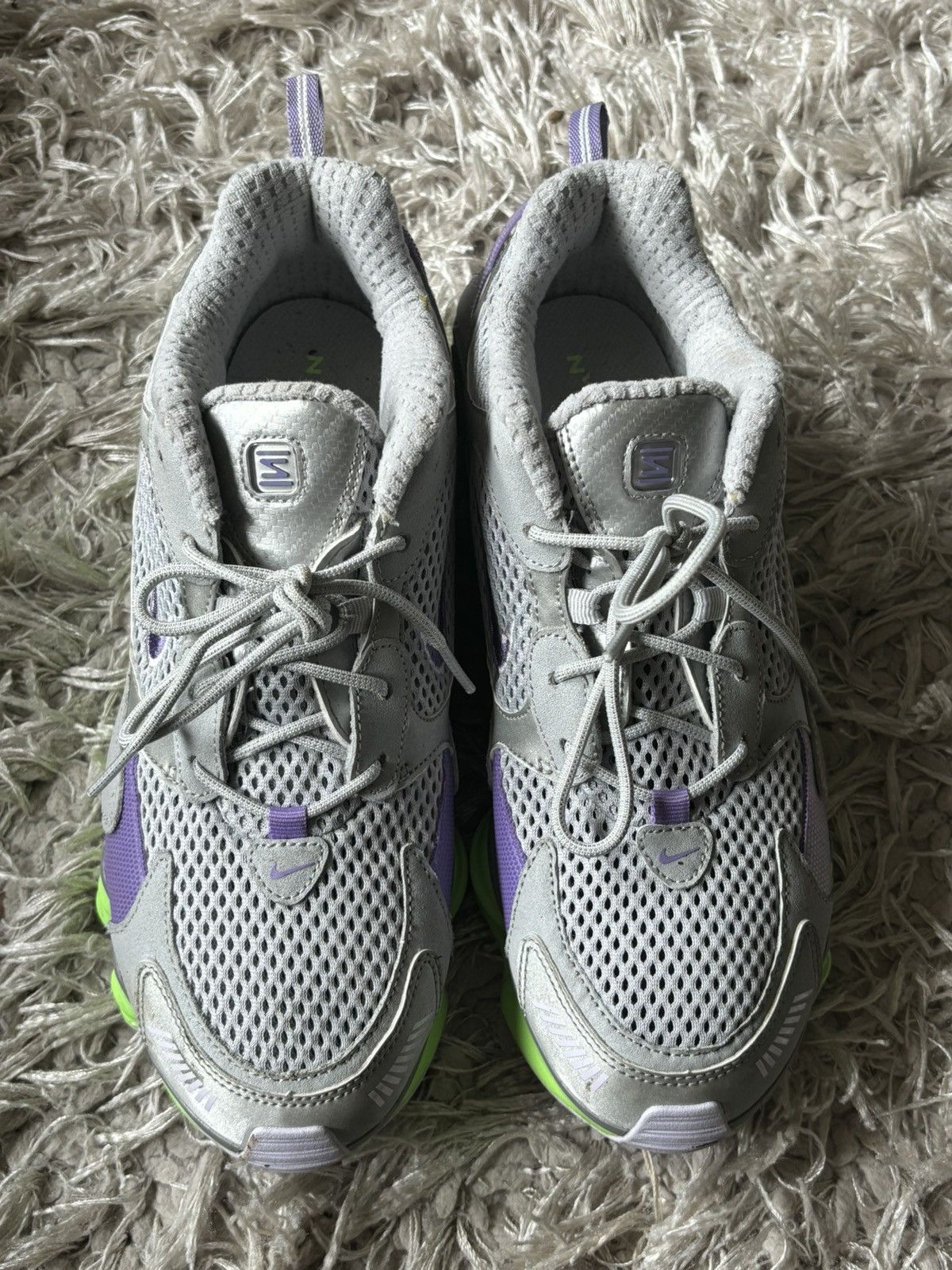 Nike Nike Shox in Silver/Lilac/Slime Green Size US 10.5 / EU 43-44 - 3 Thumbnail