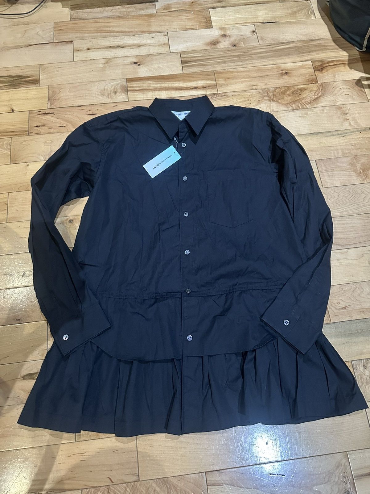 Comme des Garcons SHIRT CDG Long Sleeve Button Up Shirt w/ Pleated Skirt Size US L / EU 52-54 / 3 - 1 Thumbnail