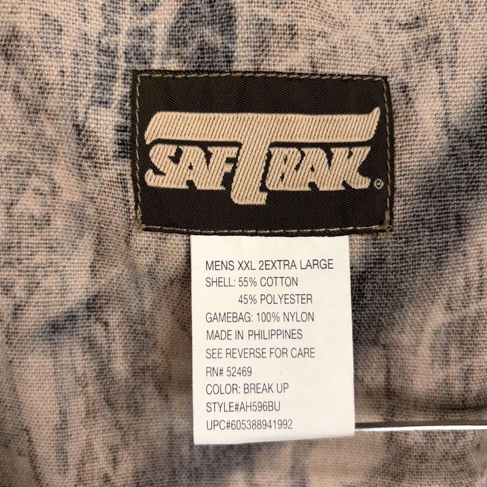 Vintage Saf-T-Bak Vest Mens 2XL Brown Mossy Oak Camo Quilted Hunting Gamebag Outdoor Shirt Size US XXL / EU 58 / 5 - 4 Thumbnail