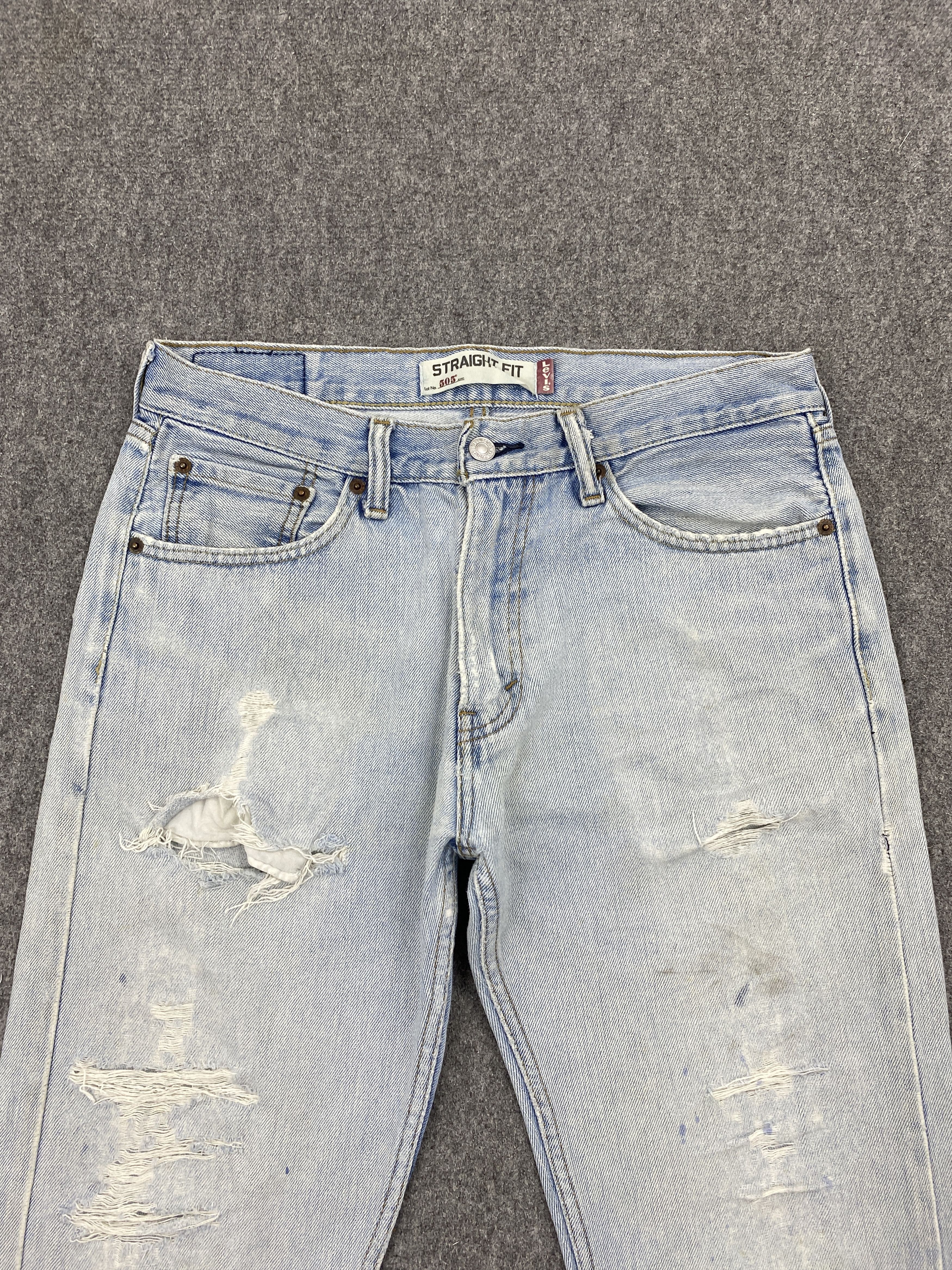 Levi's × Vintage Distressed Vintage Levis 505 Light Wash Jeans DP2682 Size US 31 - 2 Thumbnail