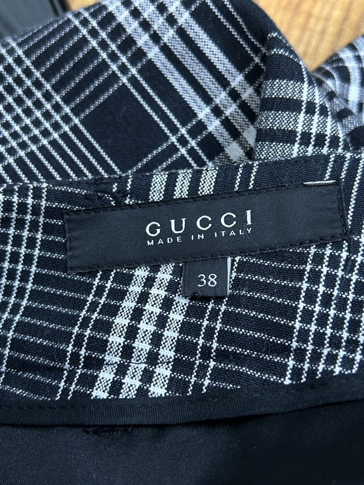 Gucci Vintage Gucci Plaid Checketed Striped Trousers 2007 Grey 38 Size 26" / US 2 / IT 38 - 10 Thumbnail