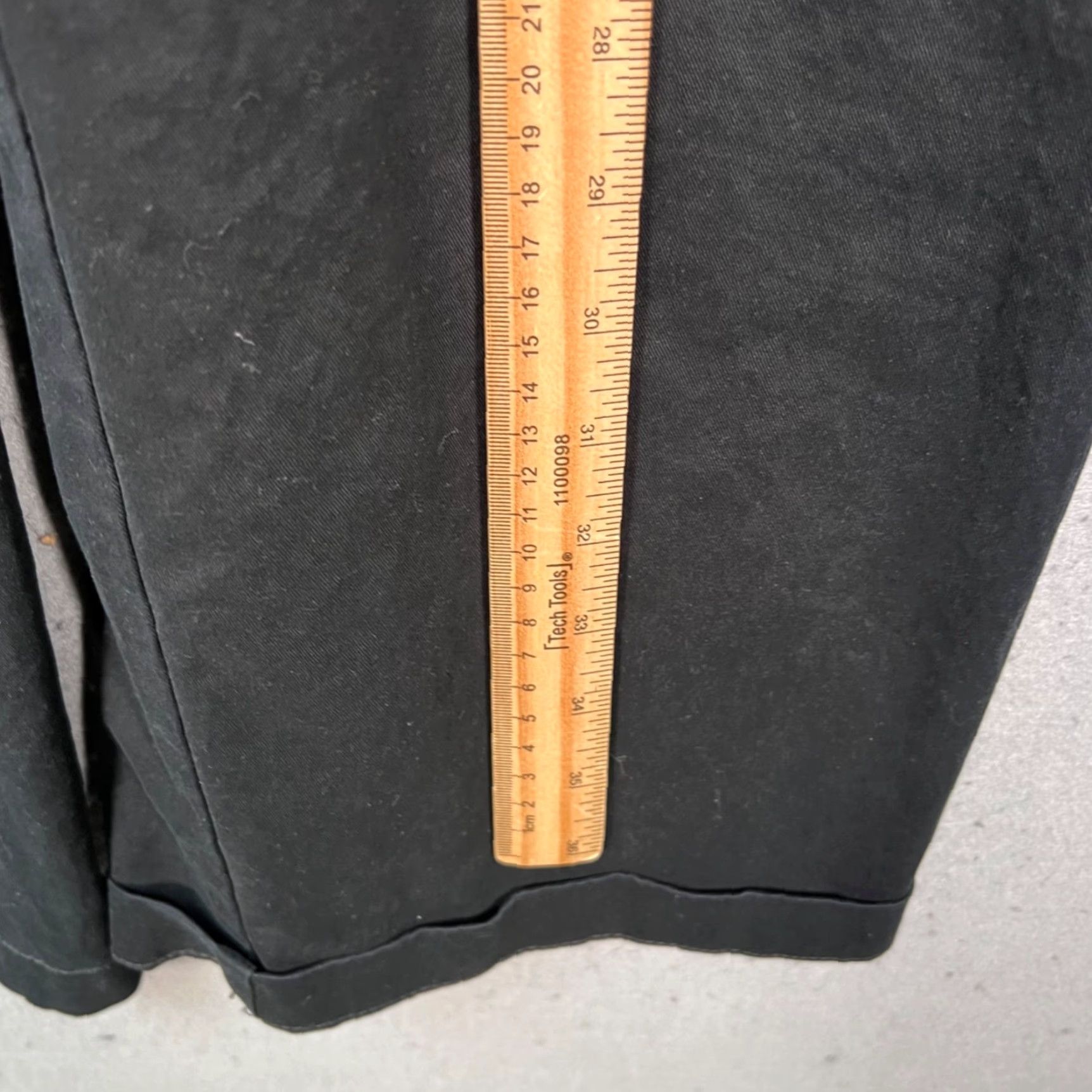 TNA TNA Womens Pants Casual Chino Straight Leg Black Cotton Elastane Flat Front Size 6 Adult Womens 30 in Waist Inseam 27 in Regular Rise High Size 28" / US 6 / IT 42 - 6 Thumbnail