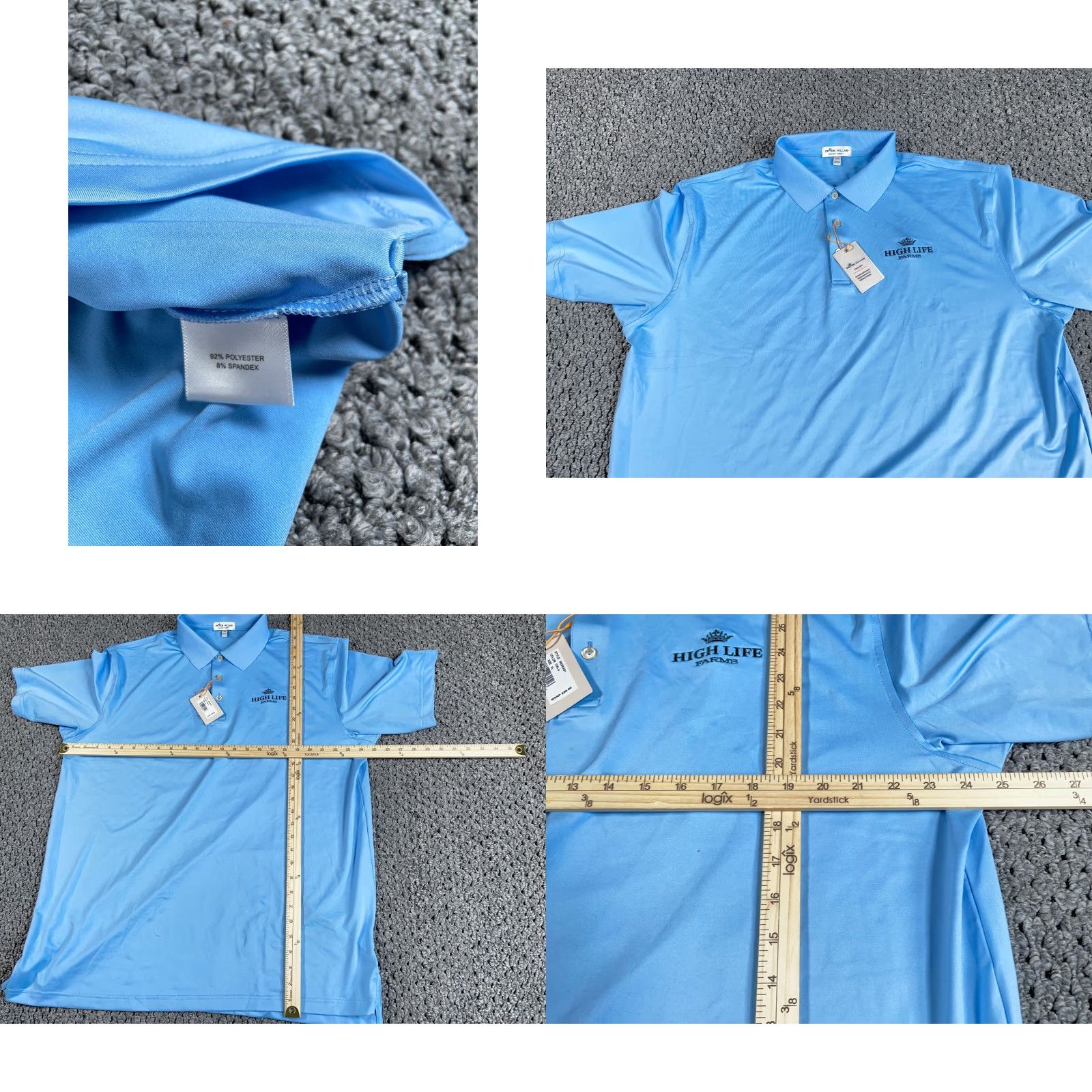 Peter Millar Peter Millar Polo Shirt Adult XL Light Blue Summer Comfort Stretch Farms Size US XL / EU 56 / 4 - 8 Thumbnail