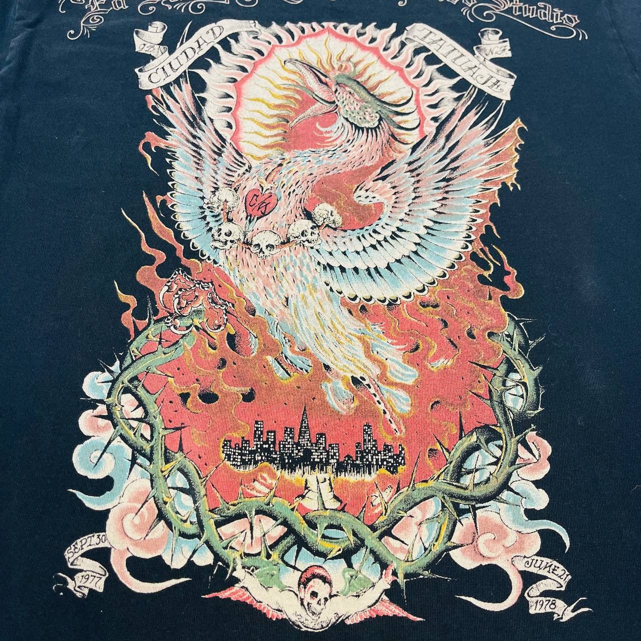 Ed Hardy Vintage Ed Hardy X Sugar Cane Realistic Tatto Studio T shirt Size US S / EU 44-46 / 1 - 8 Thumbnail