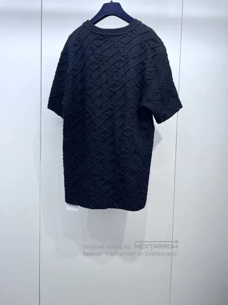 Fendi Fendi Black Full Print Embossed Chain Short Sleeve T-Shirt Size US XS / EU 42 / 0 - 2 Thumbnail