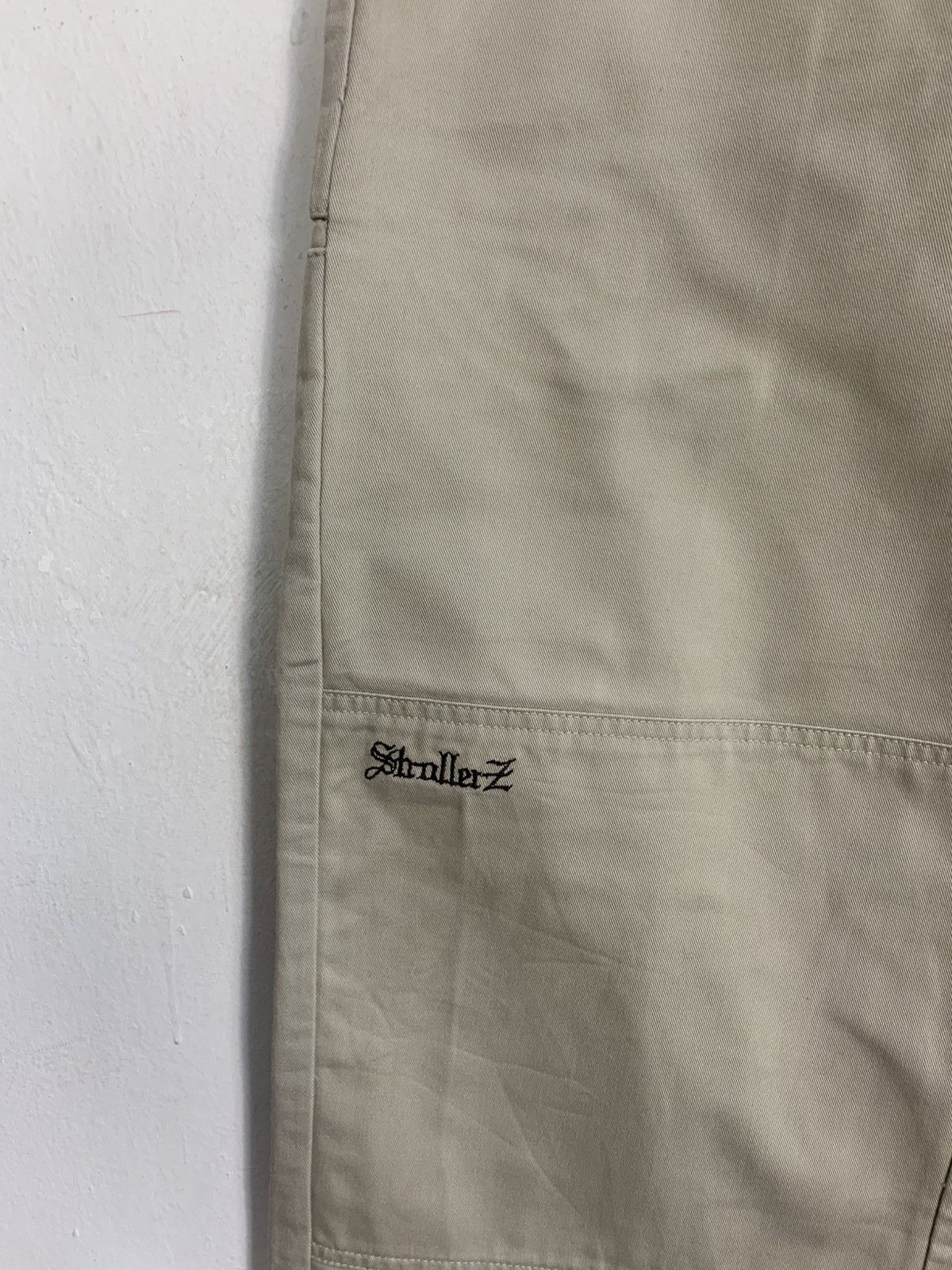 Japanese Brand Stroller Z Los Angeles Tan Suede Khakis Baggy Double Knee Size US 31 - 14 Thumbnail