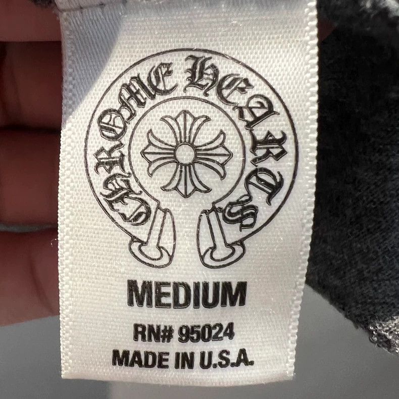 Chrome Hearts Chrome Hearts Grey Silver Cross Blue Sanskrit Henry Neck T Size US M / EU 48-50 / 2 - 6 Thumbnail