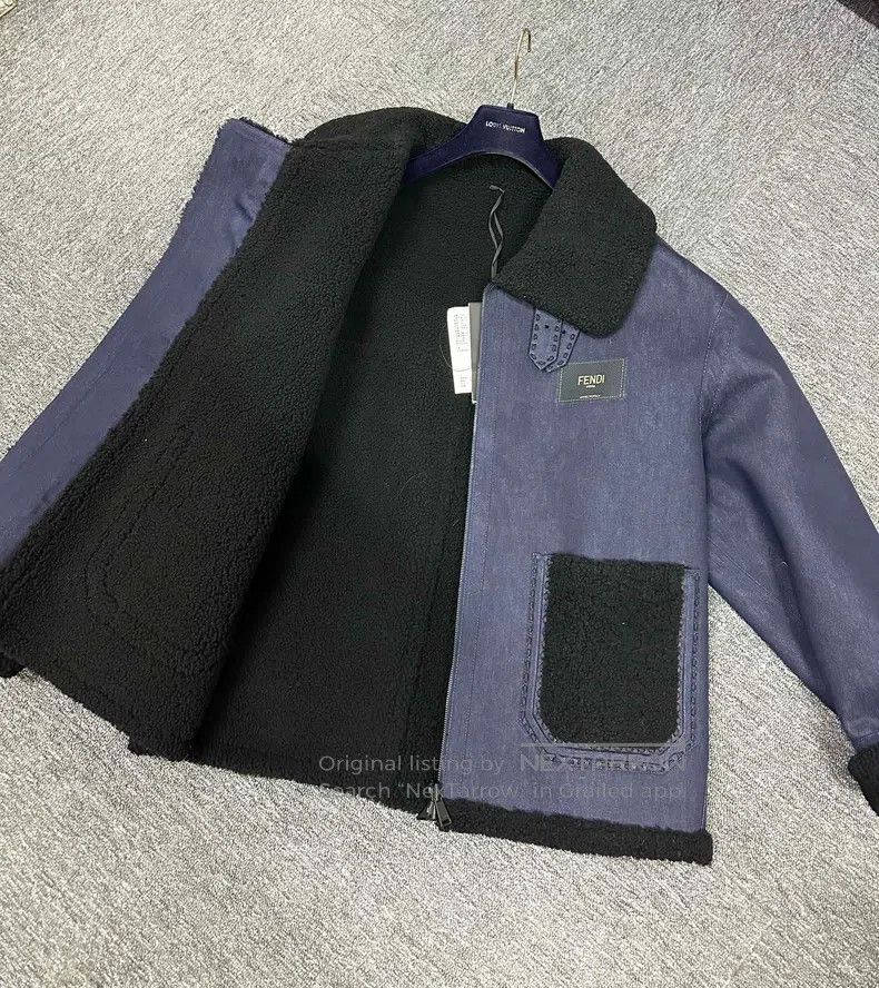 Fendi Fendi Fur Trimmed Denim Jacket, Fur and Leather Integratio Size US M / EU 48-50 / 2 - 4 Thumbnail