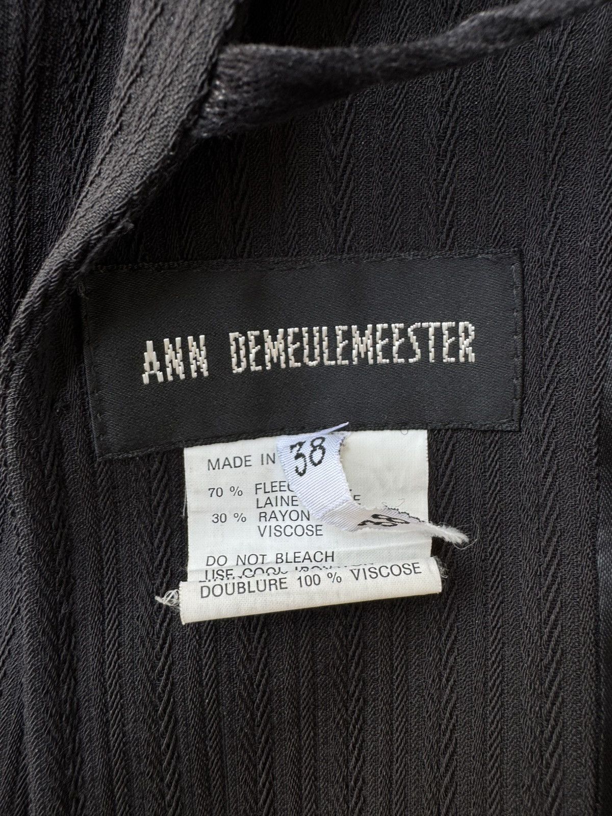Ann Demeulemeester Ann Demeulemeester AW95 Inverted Jacket Size XS / US 0-2 / IT 36-38 - 9 Thumbnail