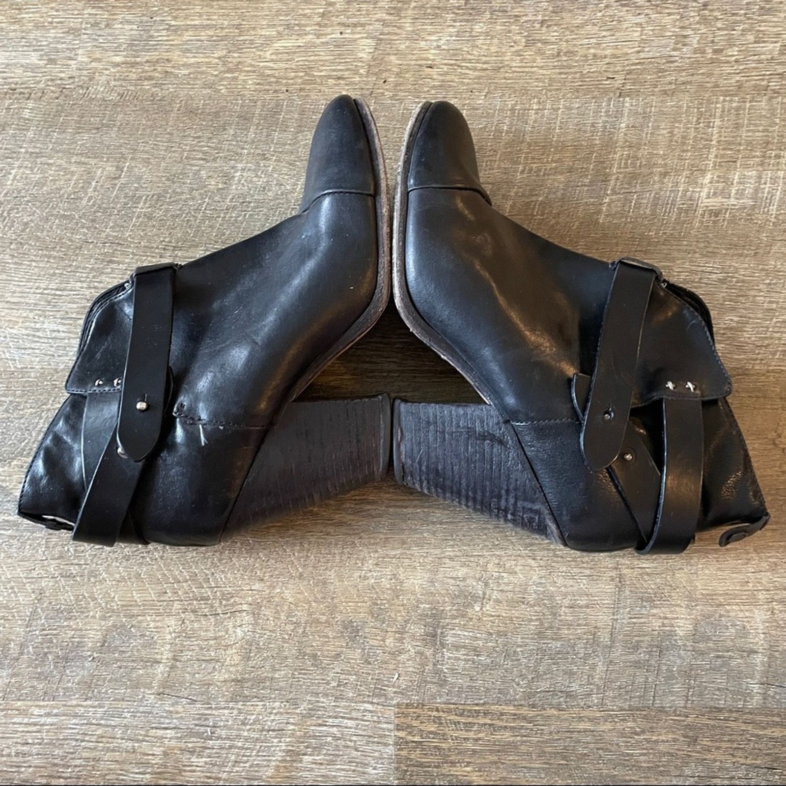 Rag & Bone Rag & Bone Harrow Black Leather Ankle Boots Sz 40 Size US 10 / IT 40 - 3 Thumbnail