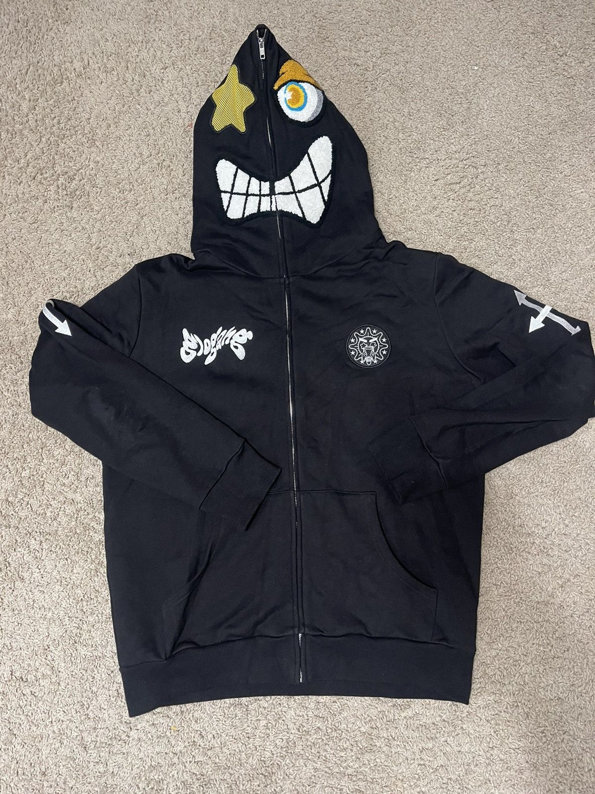 Glo Gang Almighty Zip Up Hoodie (Black)