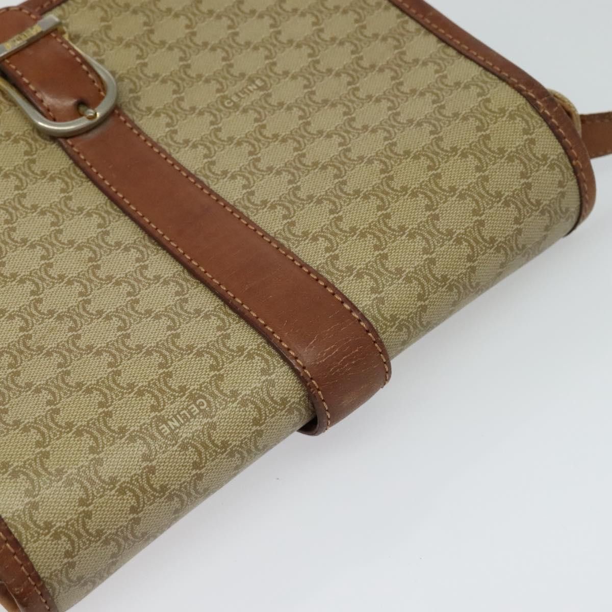 Celine CELINE Macadam Canvas Shoulder Bag Pvc Beige Gold Size ONE SIZE - 6 Thumbnail