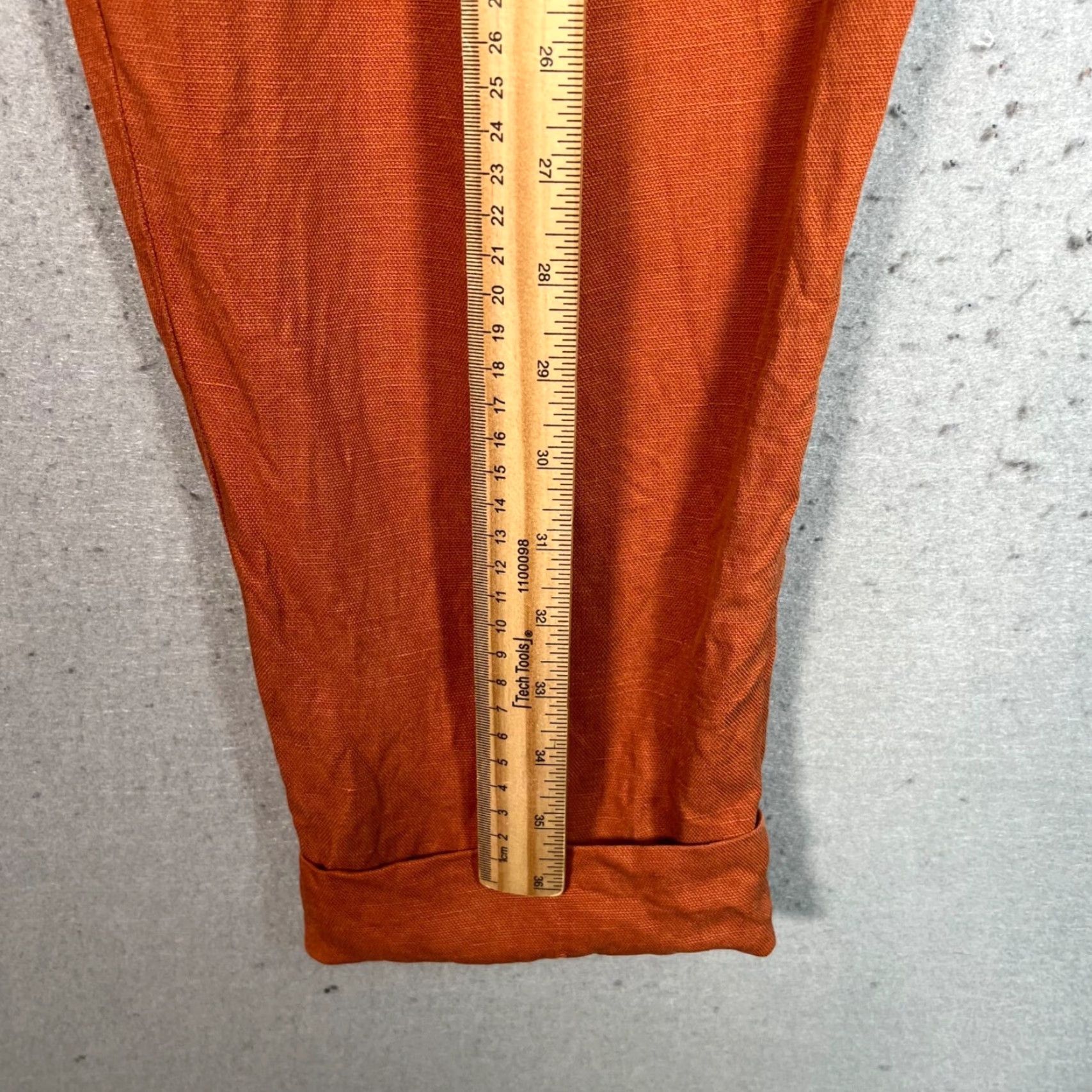 Apiece Apart Apiece Apart Rust Orange Tapered Pants Size 4 Linen Blend Pleated Drawstring Size 27" / US 4 / IT 40 - 6 Thumbnail
