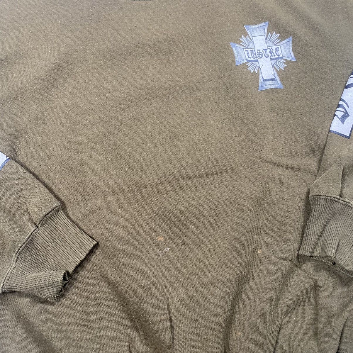 Japanese Brand Vintage y2k Lustre Cross Tattoo Boxy Crewneck Size US M / EU 48-50 / 2 - 7 Thumbnail