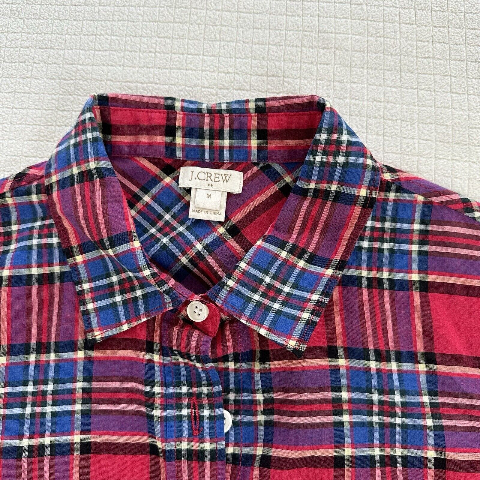 J.Crew J.Crew Women Red White Blue Plaid Shirt Cotton Size M Size M / US 6-8 / IT 42-44 - 8 Thumbnail