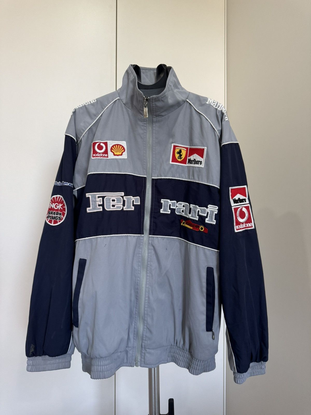 Vintage Vintage Ferrari jacket racing Gray rare size XL-XXL Size US XL / EU 56 / 4 - 1 Thumbnail