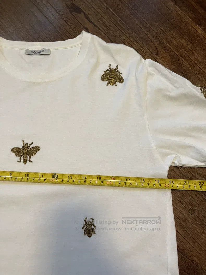 Valentino Valentino White embroidered T-shirt Size L / US 10 / IT 46 - 3 Thumbnail
