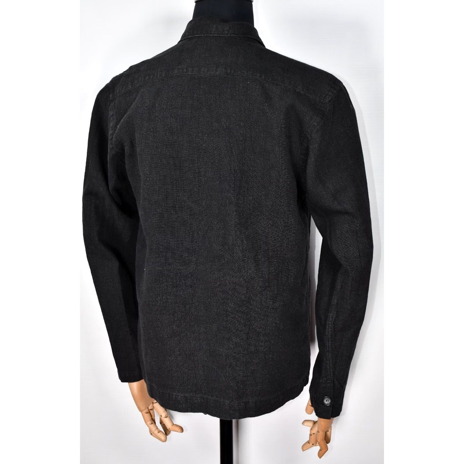 Vintage L’homme Rouge Jacket Mens M Linen Black 100% Linen Solid Zip Casual Regular Size M Mens Size US M / EU 48-50 / 2 - 3 Thumbnail