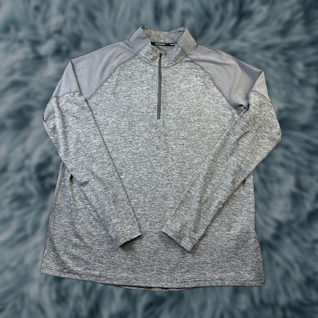 Nike Nike Sweater Mens Large Gray Half Zip Element Running Marathon Dri Fit Size US L / EU 52-54 / 3 - 1 Thumbnail