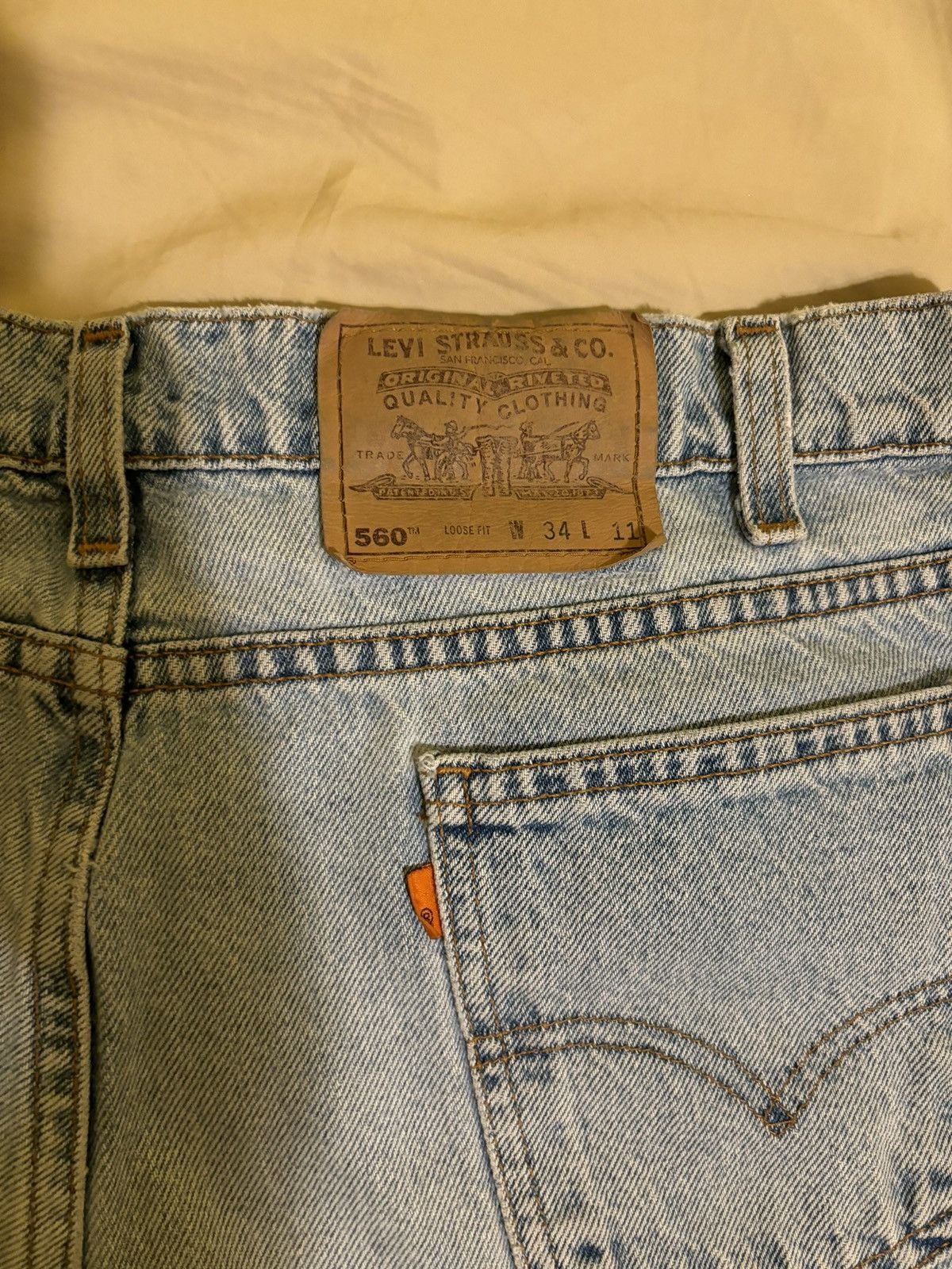 Levi's × Levi's Vintage Clothing × Vintage VINTAGE ORANGE TAB JORTS Size US 34 / EU 50 - 3 Thumbnail