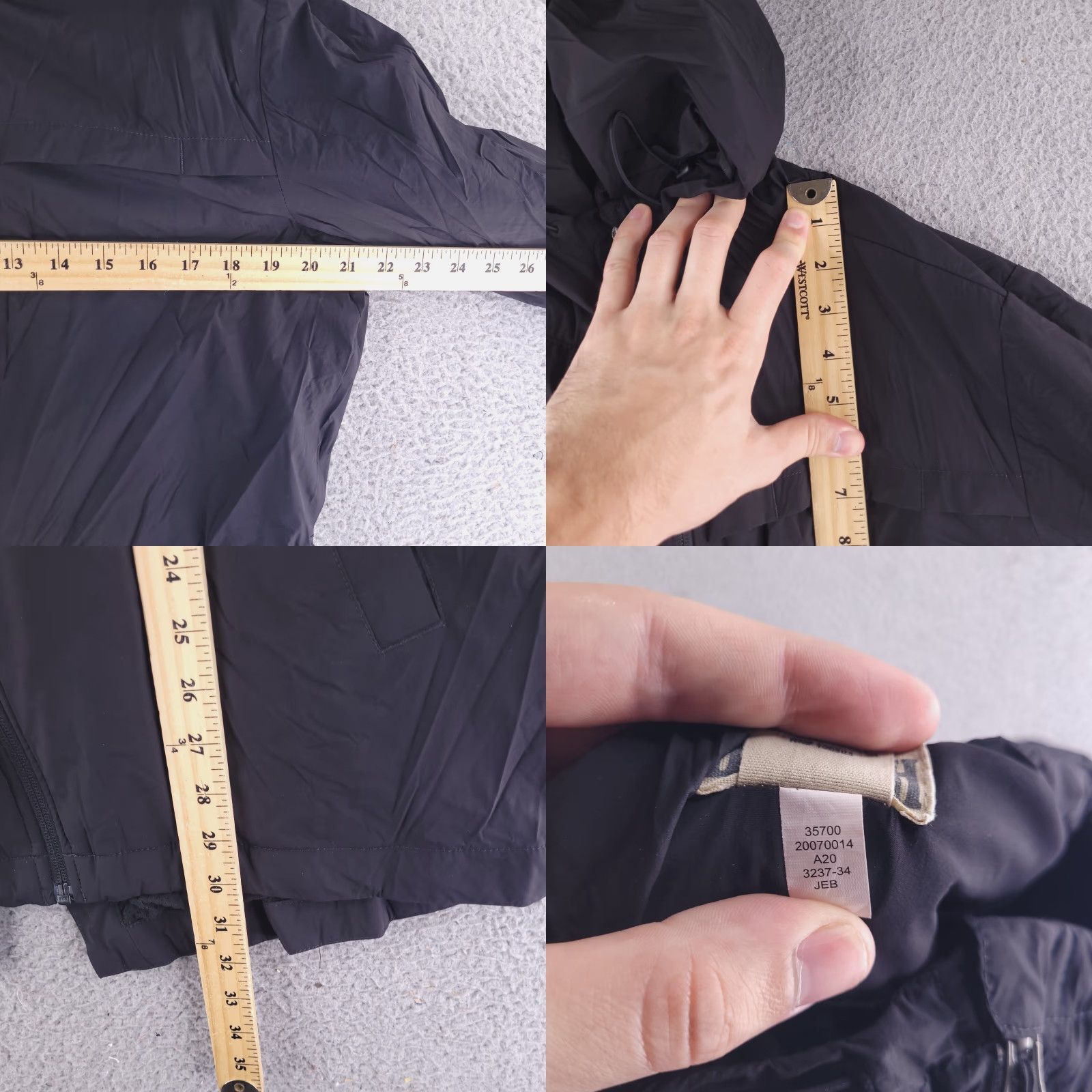Vintage Duluth Jacket Womens Large Black Lightweight Gust-Off Mid-Length Zip Hooded Pockets Full Zip Basic Jacket Casual Travel Workwear Size L / US 10 / IT 46 - 8 Thumbnail