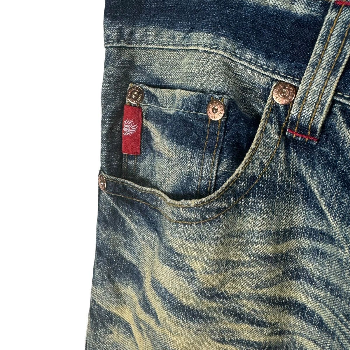 Japanese Brand ❄️ONIARAI JAPAN BOMB PATCHWORK DENIM JEANS FLARE PANTS Size US 34 / EU 50 - 4 Thumbnail
