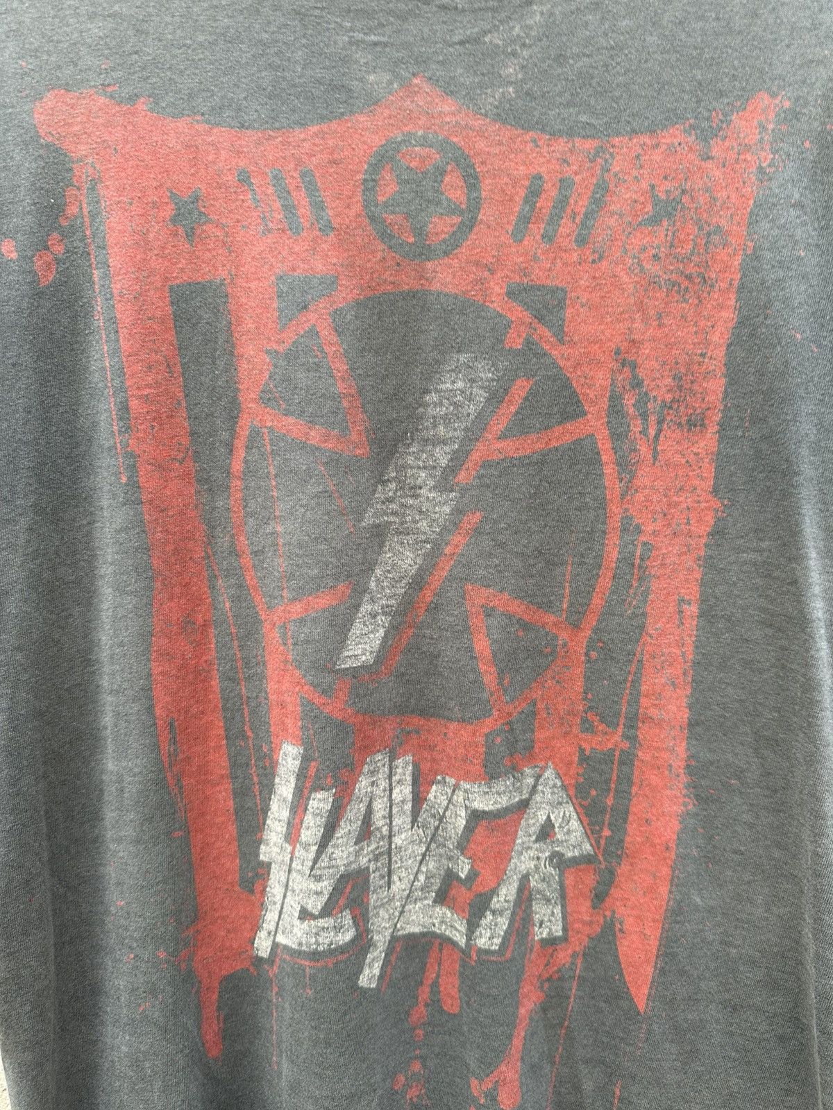 Band Tees Vintage Slayer American Trash Metal Band Distressed Faded Te Size US M / EU 48-50 / 2 - 4 Thumbnail