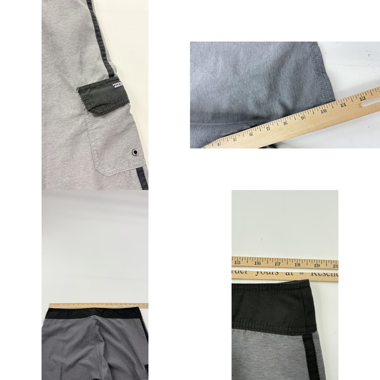 Billabong Billabong Boardshorts Bottom Mens 36 Gray Black Surf Trunks Pockets Drawstring Size US 36 / EU 52 - 8 Thumbnail