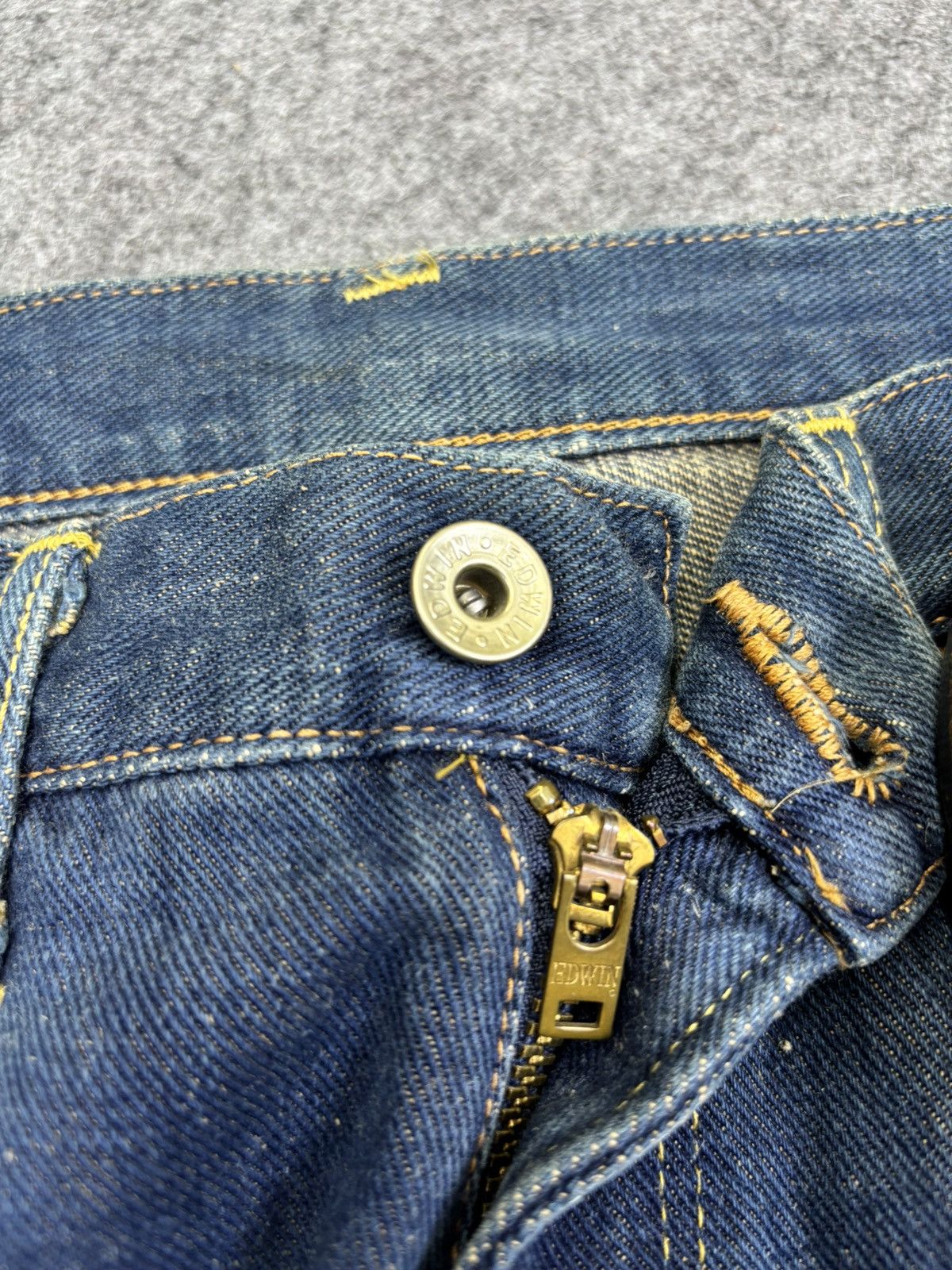 Edwin Vintage Wide Edwin 505 Green Selvedge Denim F800 Size US 31 - 6 Thumbnail