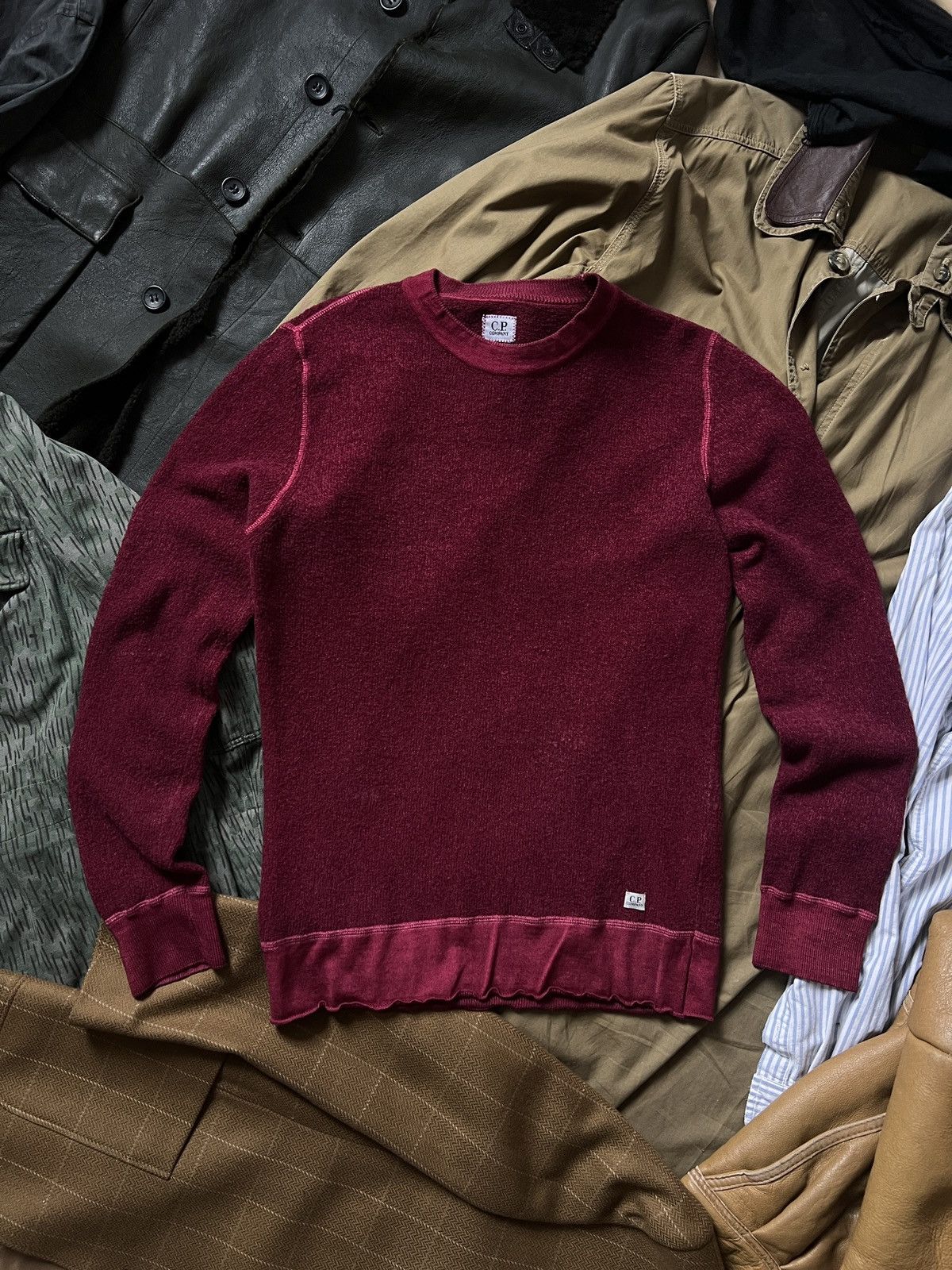 C.P. Company C.P. Company Wool Linen Sweater Burgundy L-XL Size US L / EU 52-54 / 3 - 4 Thumbnail