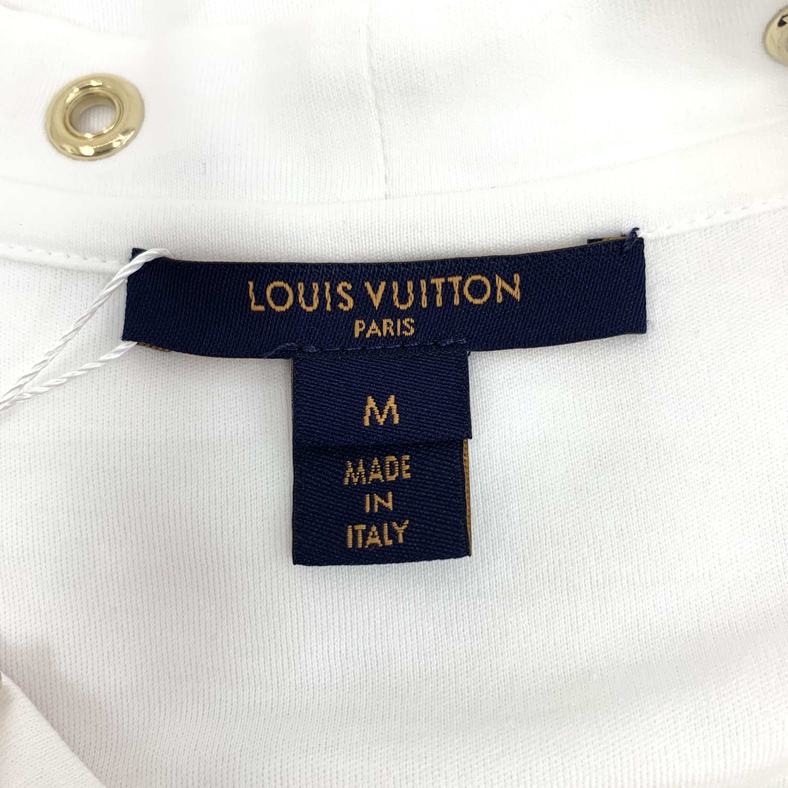 Louis Vuitton Louis Vuitton T-Shirt – White Cotton Gold Accents (Size M) Size M / US 6-8 / IT 42-44 - 6 Thumbnail