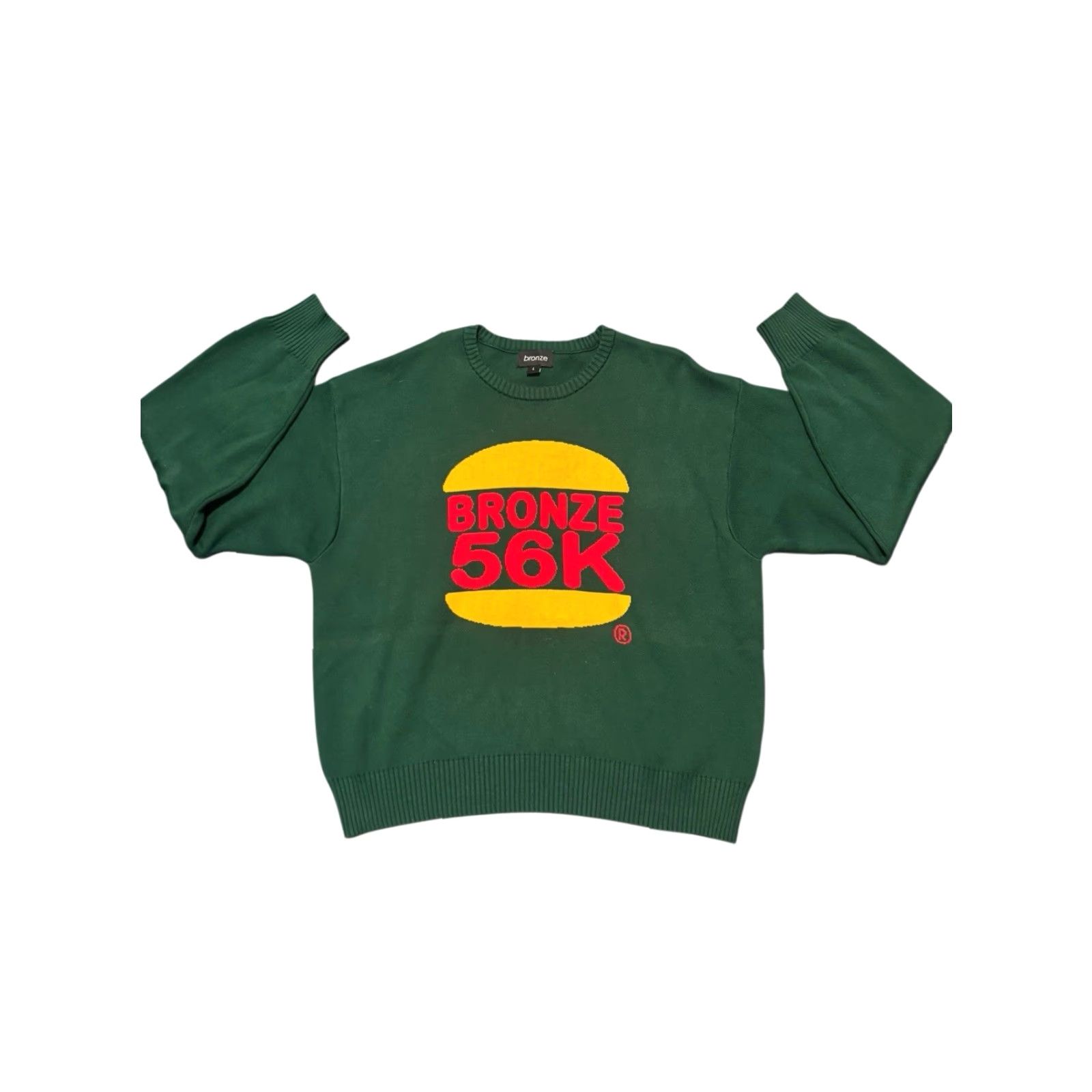 Bronze 56k Bronze 56k Knit Crewneck Jumper Sweater Skateboarding Green Ribbed Graphic Large Knit Crewneck Men Regular L Blue Size US L / EU 52-54 / 3 - 2 Thumbnail