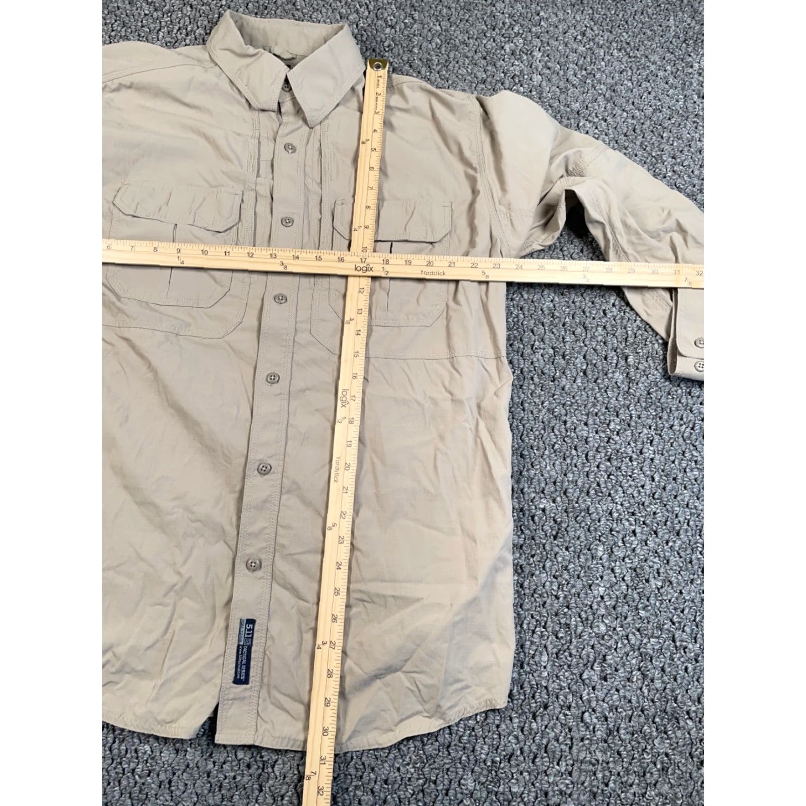 Vintage 5.11 Tactical Utility Shirt Adult XL Beige Long Sleeve Lightweight Nylon 72158 Mens Size US XL / EU 56 / 4 - 5 Thumbnail