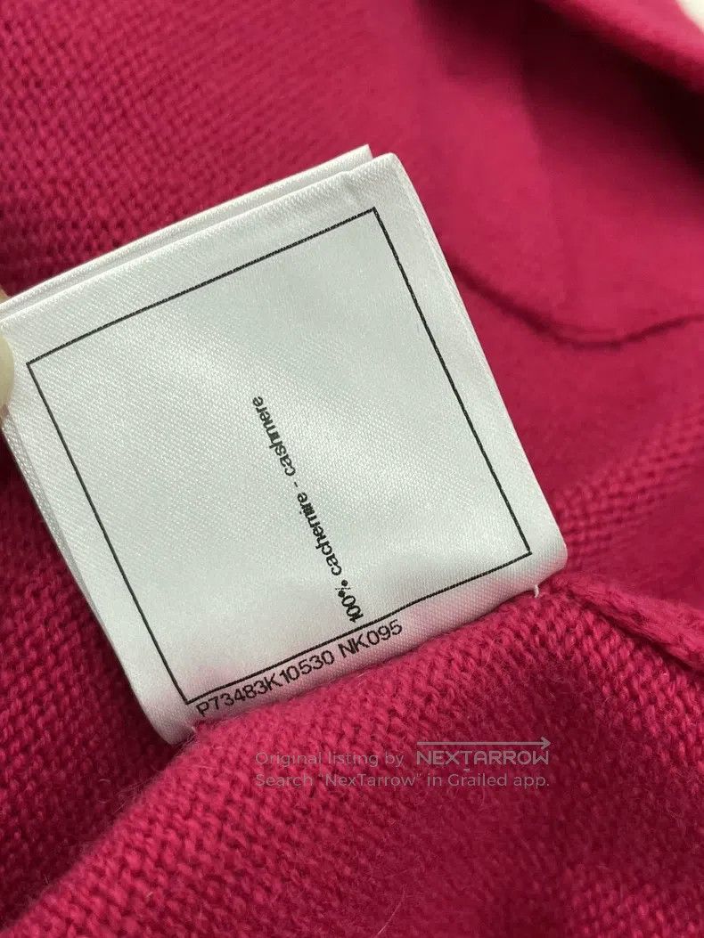 Chanel Chanel Rose-red multi-element button cashmere cardigan jac Size XS / US 0-2 / IT 36-38 - 6 Thumbnail