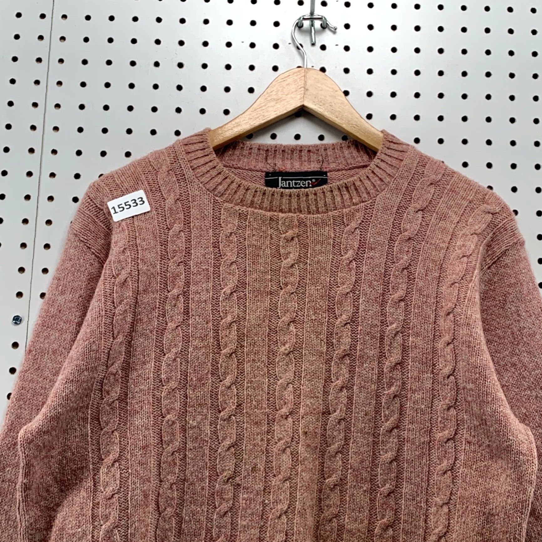 Jantzen VINTAGE Jantzen Wool Cable Knit Pullover Sweater Womens Medium Academia 21X26 Size M / US 6-8 / IT 42-44 - 2 Thumbnail
