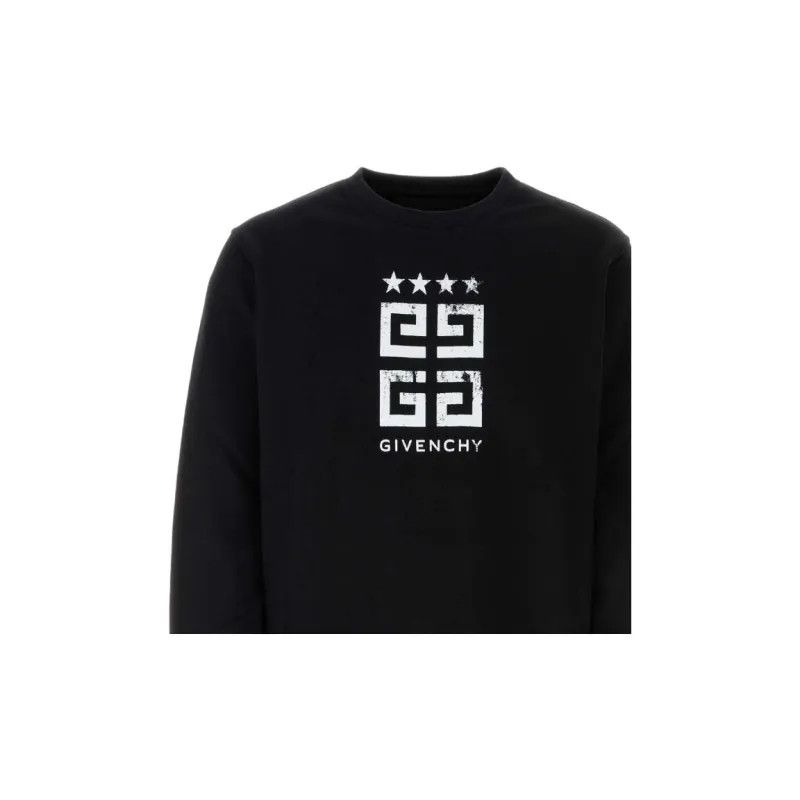 Givenchy o1srvl11e0625 Logo Printed Crewneck Sweatshirt in Black Size US L / EU 52-54 / 3 - 3 Thumbnail