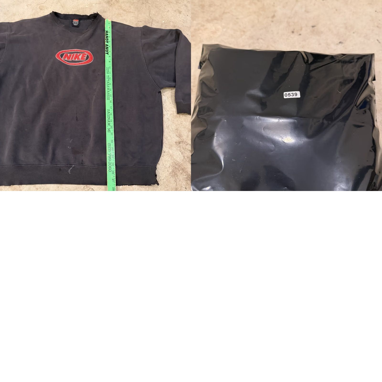 Nike VINTAGE Nike XL Sweatshirt Men 90s Big Logo Reflex Circle Black Size US XL / EU 56 / 4 - 8 Thumbnail