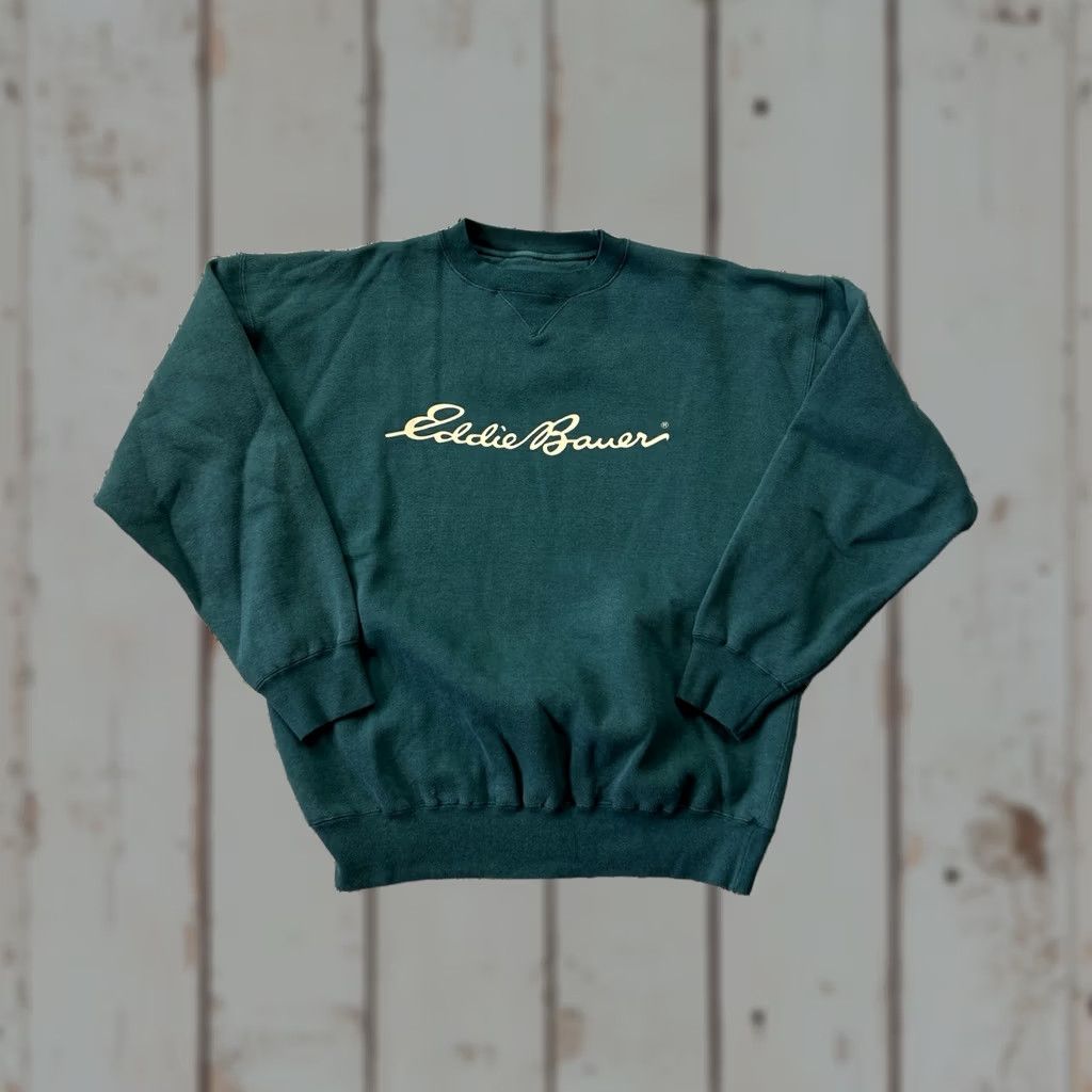 Eddie Bauer VINTAGE Eddie Bauer Spell Out Crewneck Sweatshirt Mens XL Green Shirt Mens XL Green Crewneck Sweatshirt Size US XL / EU 56 / 4 - 1 Thumbnail