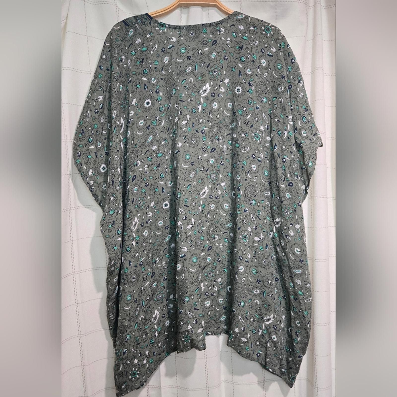 Other LOFT Green Paisley Floral Wrap Size S / US 4 / IT 40 - 6 Thumbnail