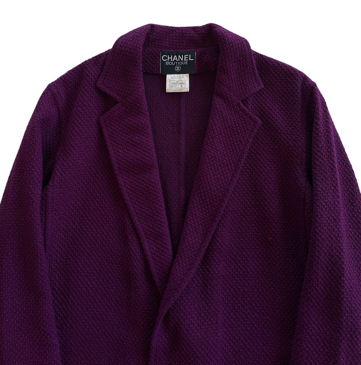 Chanel FW1995 Chanel Open Front Textured Tweed Cardigan Size S / US 4 / IT 40 - 2 Thumbnail