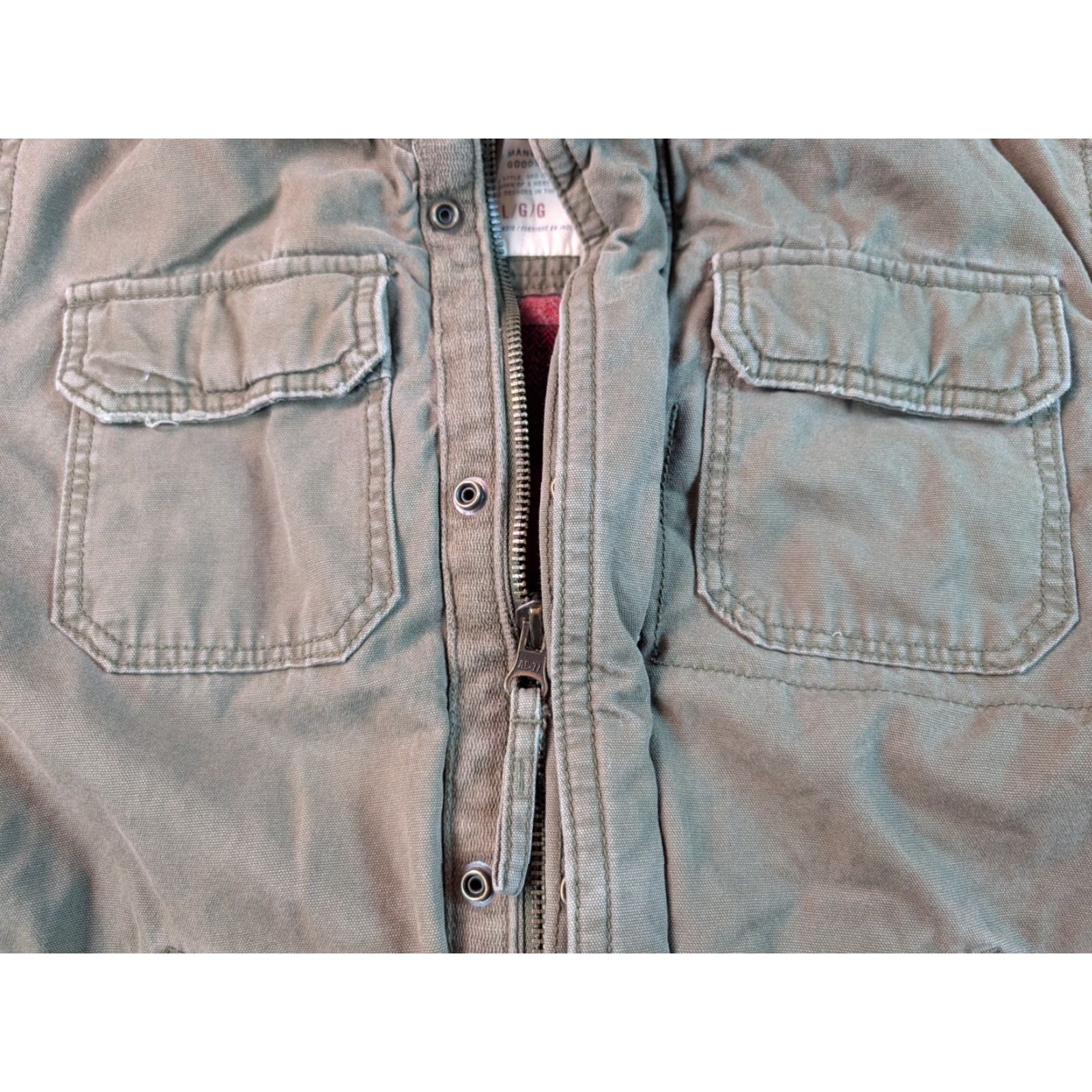 American Eagle Outfitters American Eagle Outfitters Jacket Canvas Plaid Lined Green Mens Regular Size L Winter Fashion Bomber Jacket Coat Size US L / EU 52-54 / 3 - 3 Thumbnail