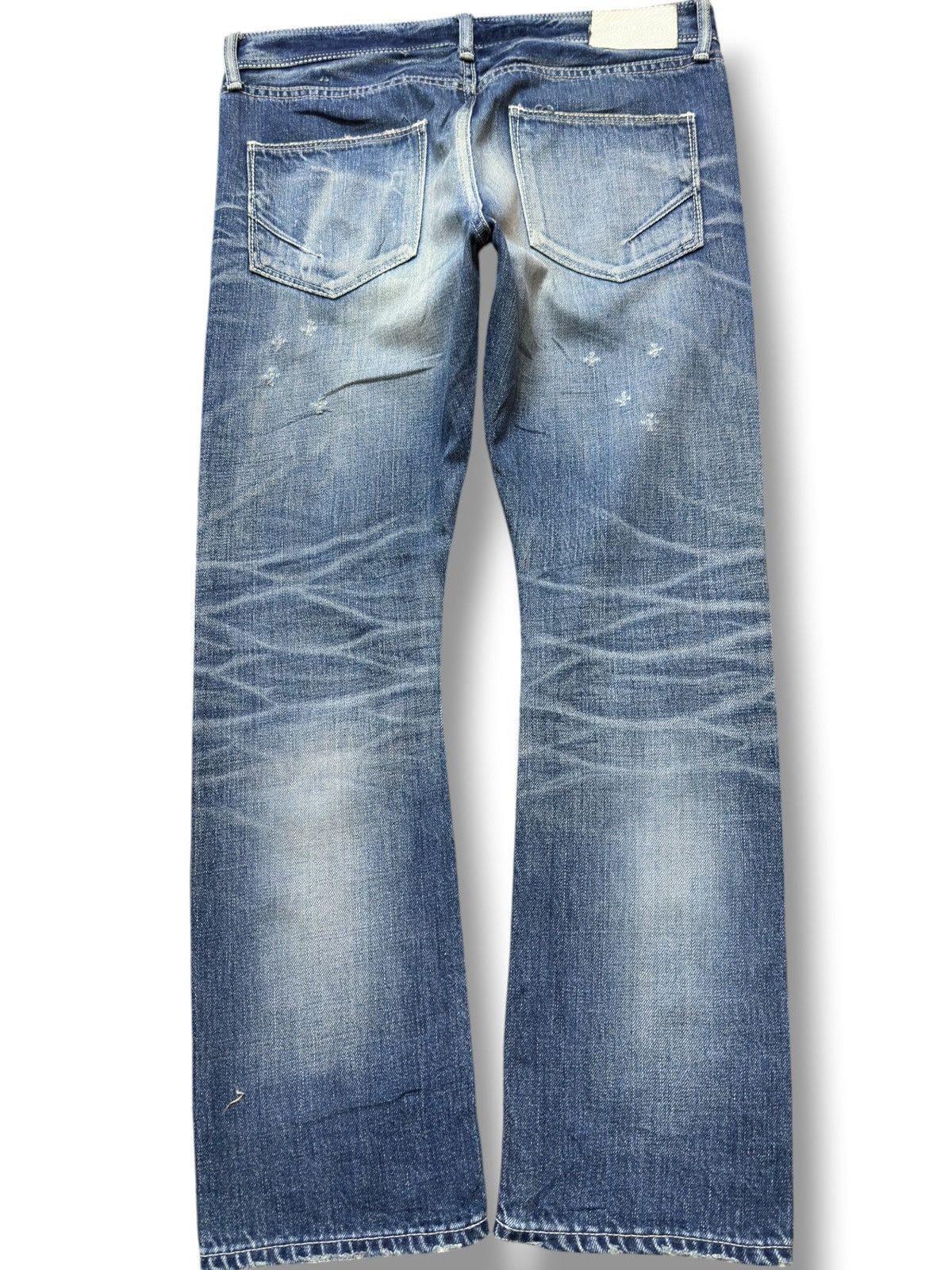 GOSTAR DE FUGA Vintage Go Star De Fuga Selvedge Faded Twisted Leg Denim Size US 31 - 4 Thumbnail