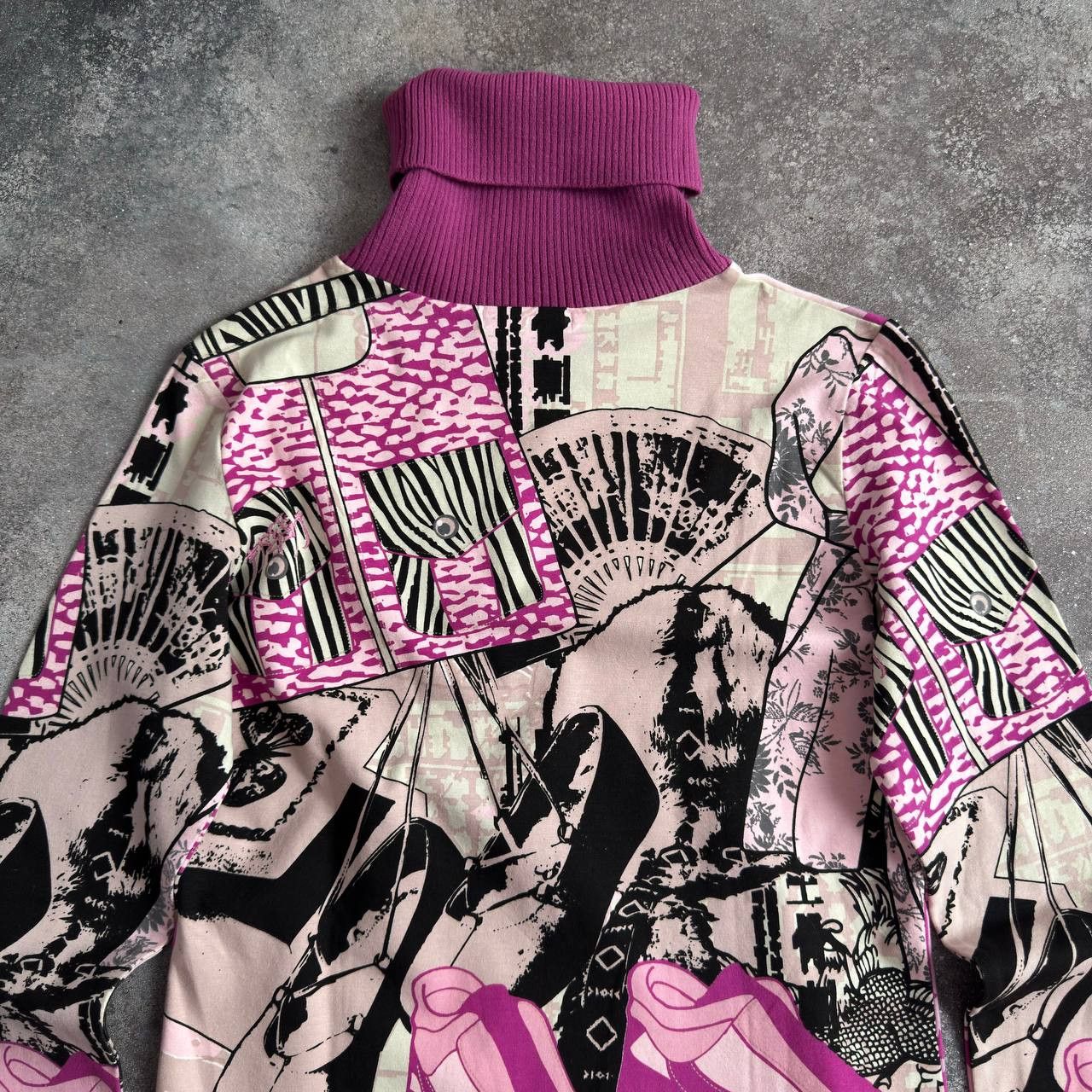 Custo Barcelona Custo Barcelona Y2K Vintage Lady Printed Long Sleeve Top Size M / US 6-8 / IT 42-44 - 10 Thumbnail