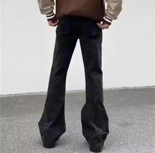 Other Custom Flared Black Denim Jeans Size US 32 / EU 48 - 2 Thumbnail