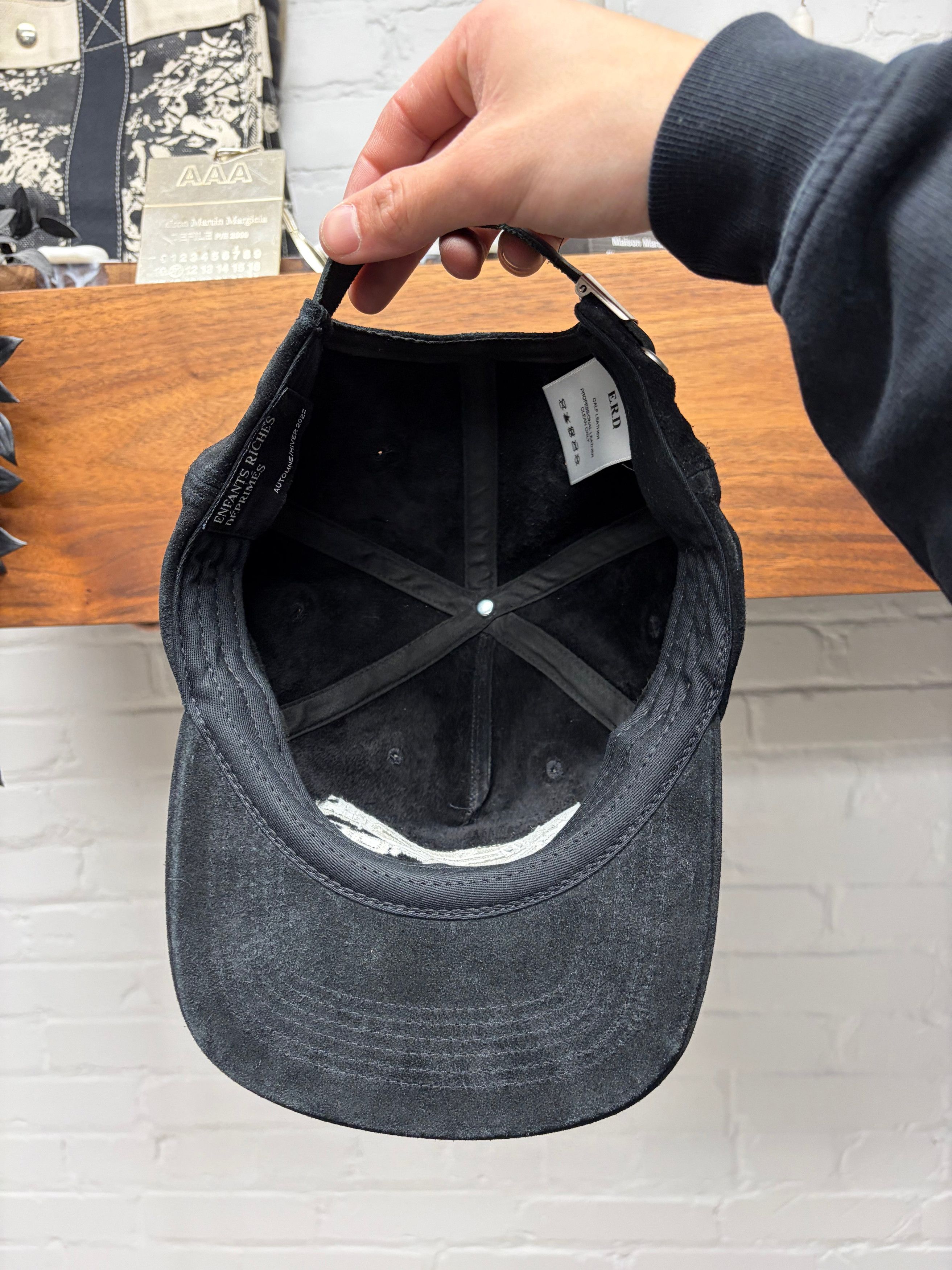 Enfants Riches Deprimes SS2022 Enfants Riches Deprimes ‘Records’ Black Suede Five Panel Hat Size ONE SIZE - 5 Thumbnail