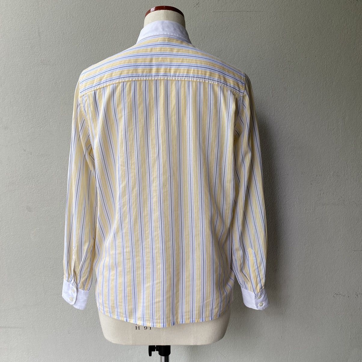 Celine Celine Yellow Striped Shirt with White Collar Size XS / US 0-2 / IT 36-38 - 5 Thumbnail