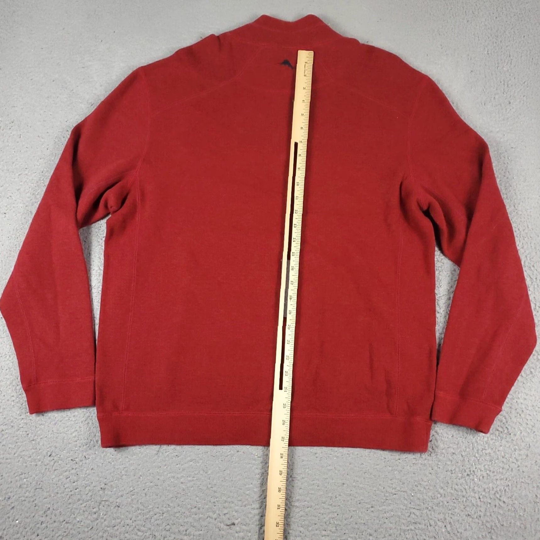 Tommy Bahama Tommy Bahama Mens Large Red 1/4 Zip Pullover Sweater Cotton Blend Long Sleeve Size US L / EU 52-54 / 3 - 5 Thumbnail