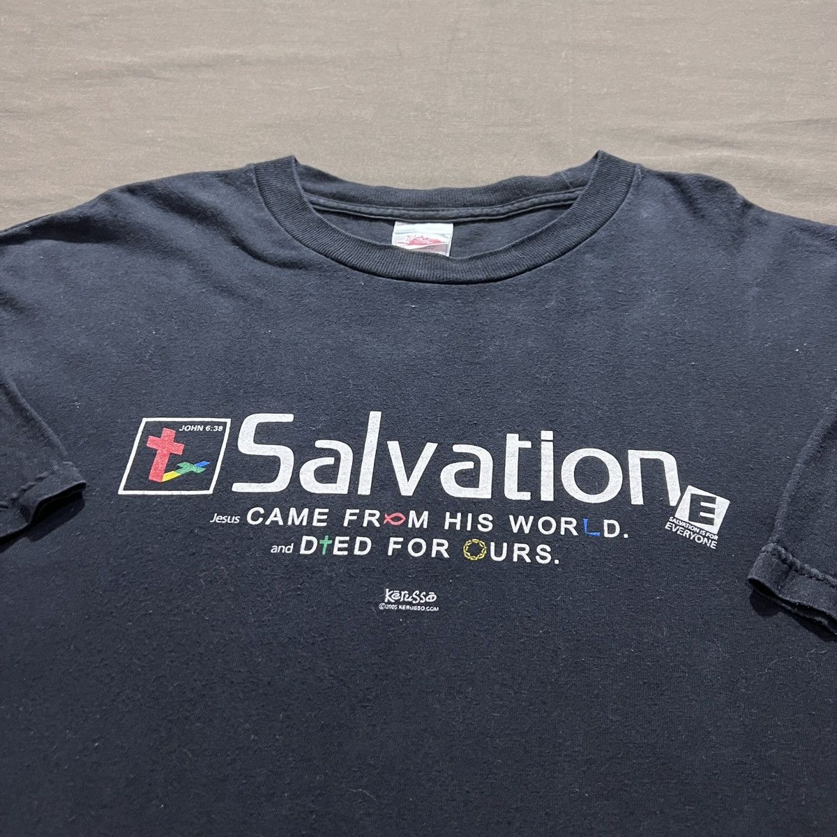 Playstation × Vintage Vintage Y2K Salvation Jesus God Holy Bible Parody Tee XL Size US XL / EU 56 / 4 - 1 Thumbnail