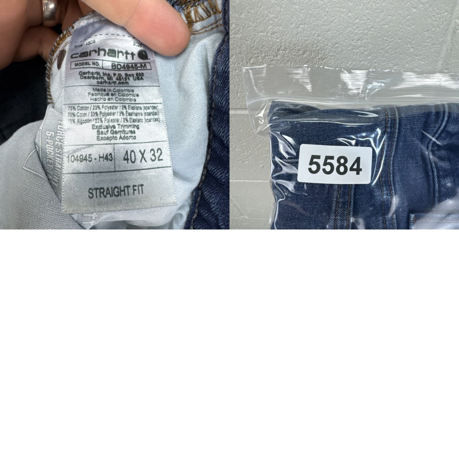Carhartt Carhartt Jeans Men's 40x32 Force Straight Fit Low Rise 5-Pocket Tapered Blue Size US 40 / EU 56 - 10 Thumbnail