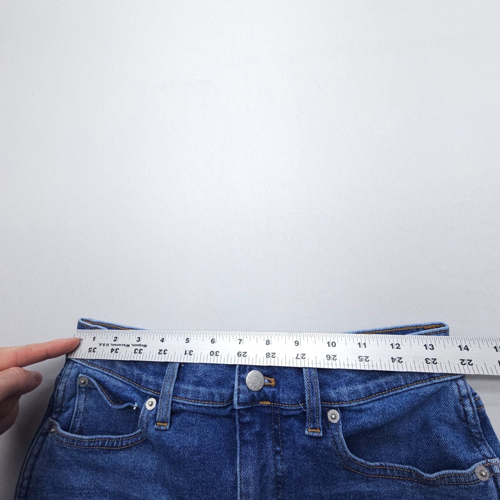 J.Crew J. Crew Jeans Straight Blue 27 Regular Denim 26.5" Inseam High Rise Vintage Style 90s Womens Jeans Size 27" / US 4 / IT 40 - 7 Thumbnail